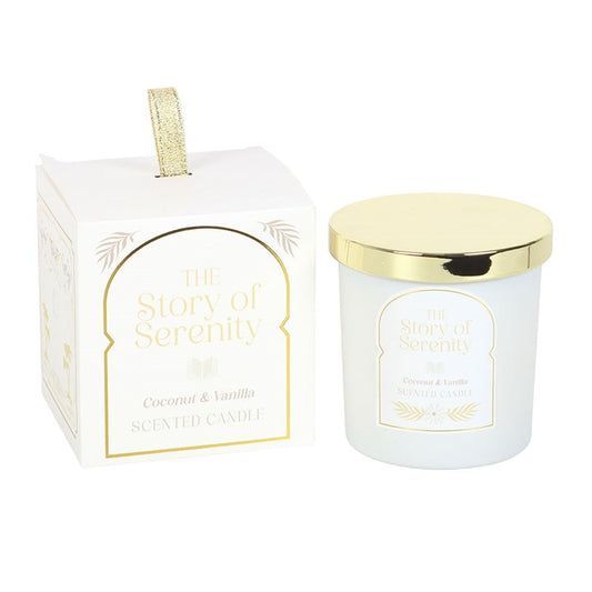 Bookish Candle – “The Story of Serenity” | Coconut & Vanilla, 27hr Burn