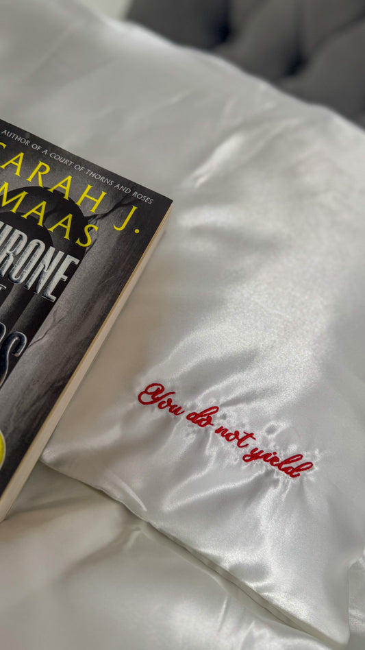 Embroidered Satin Pillowcases – Book Quote Collection