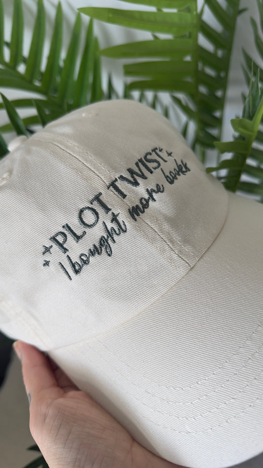 Plot Twist Embroidered Cap