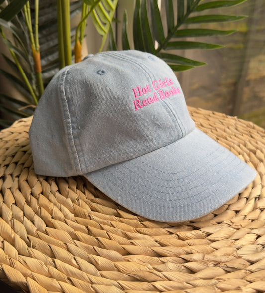 Hot Girls Read Books Embroidered Cap