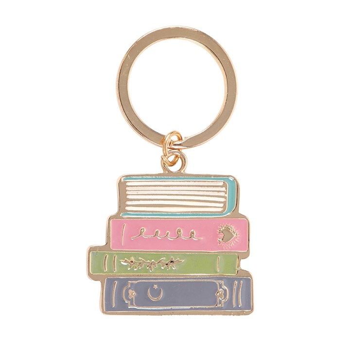 Book Worm Keyring – Alloy & Enamel | Gift for Book Lovers