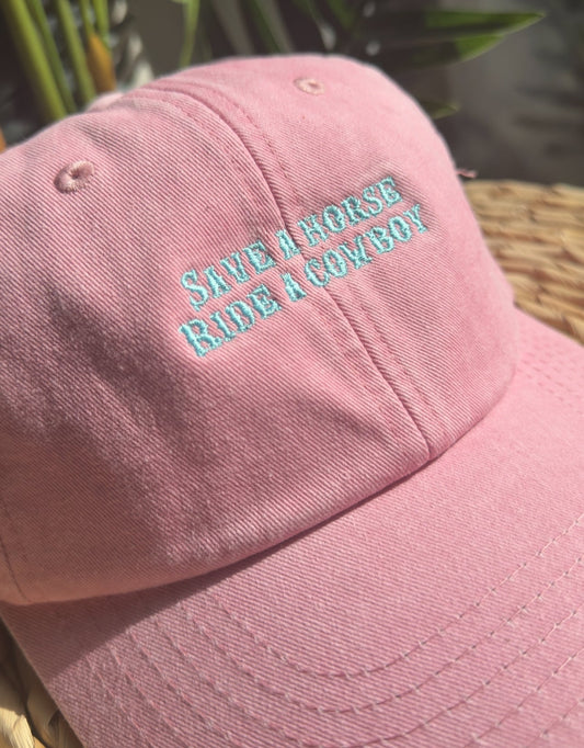 Save A Horse Rode A Cowboy Embroidered Cap