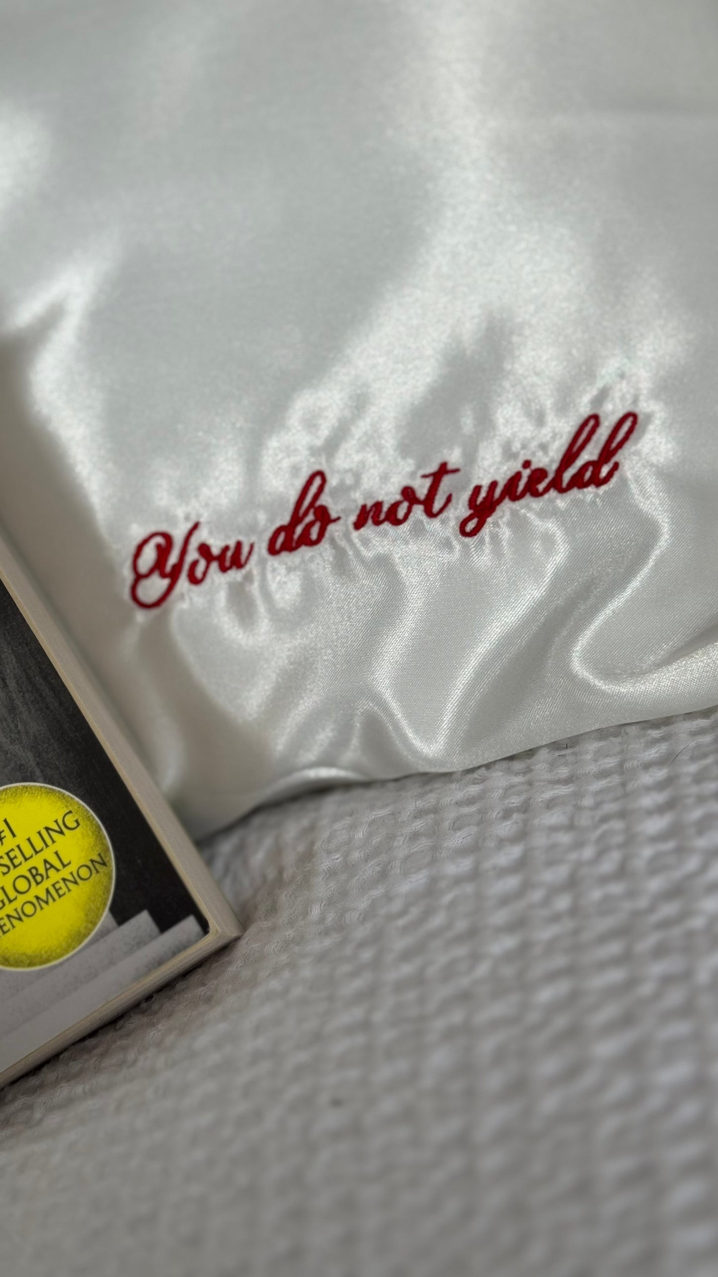 Embroidered Satin Pillowcases – Book Quote Collection