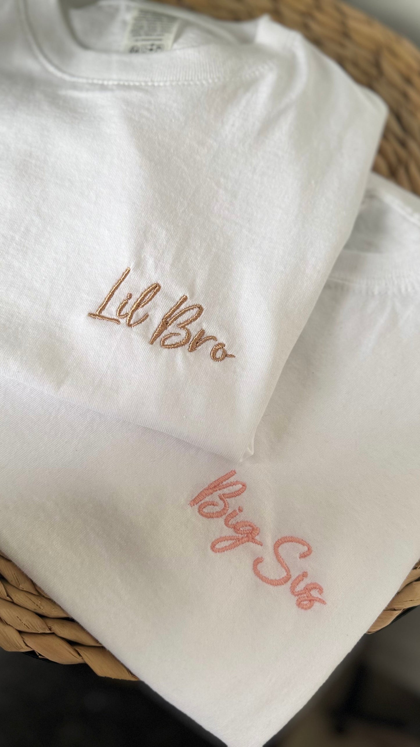 Kids Embroidered Tee – Matching Brother & Sister Outfits