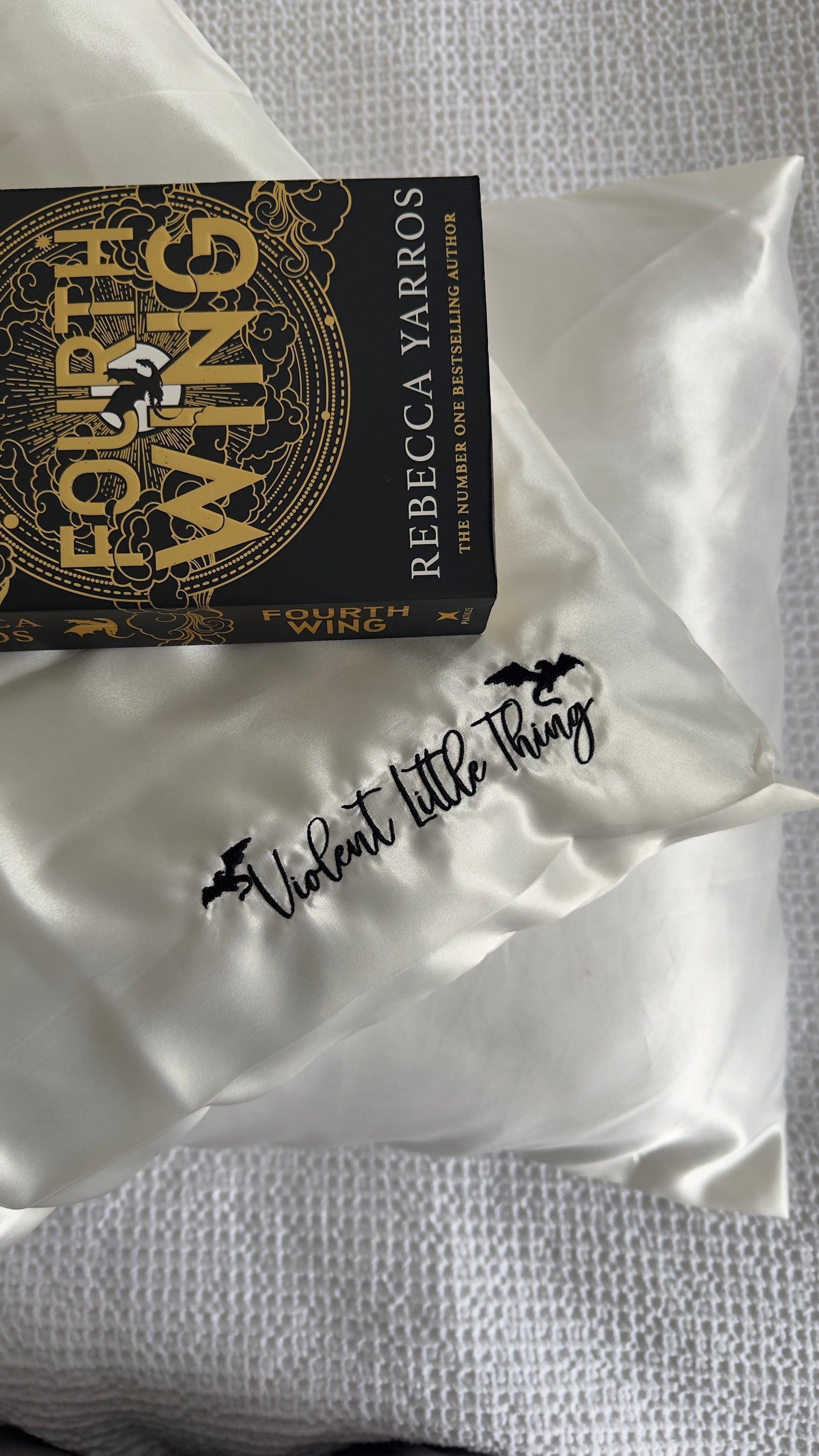 Embroidered Satin Pillowcases – Book Quote Collection