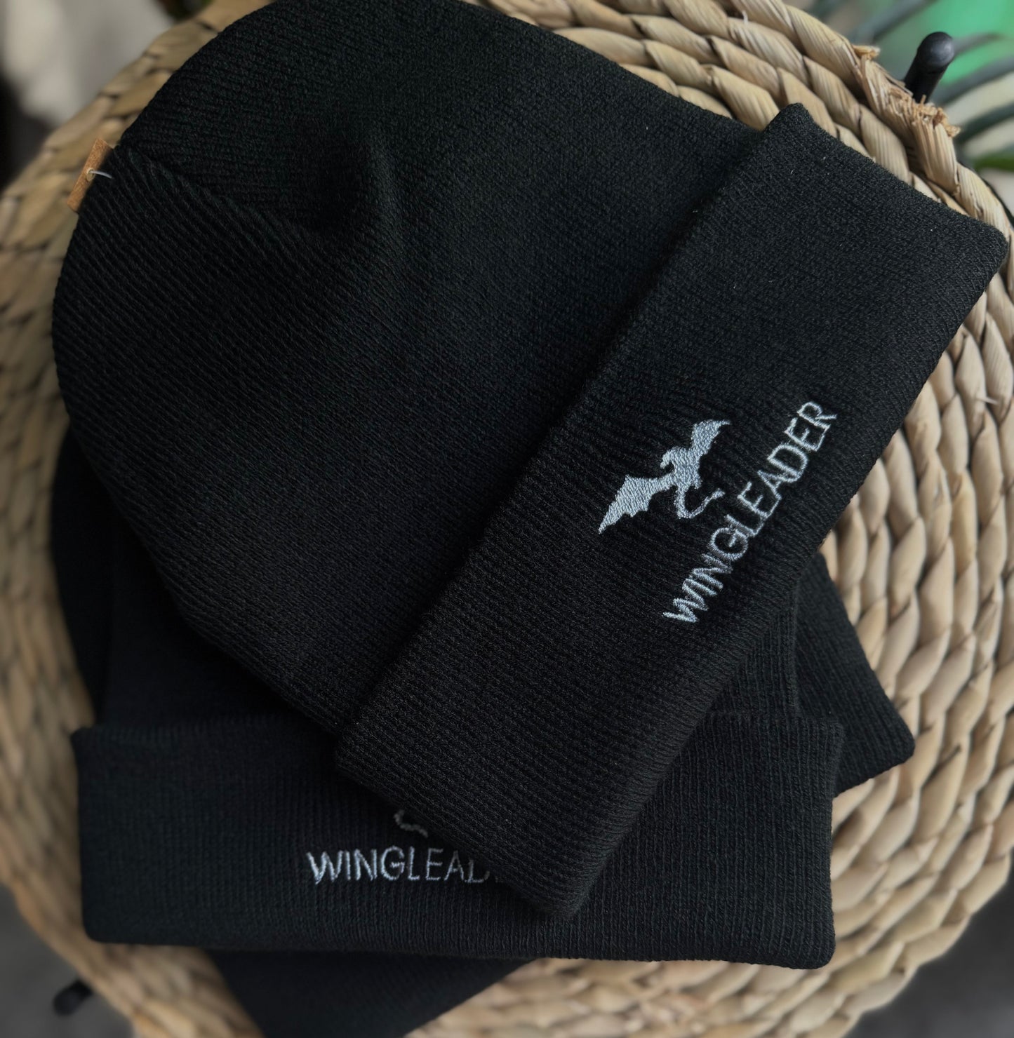 WINGLEADER Embroidered Beanie – Fourth Wing Merch