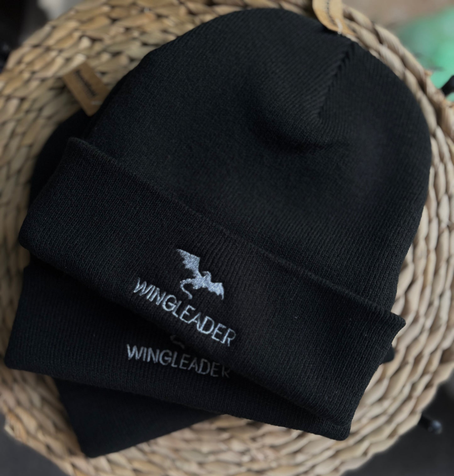 WINGLEADER Embroidered Beanie – Fourth Wing Merch