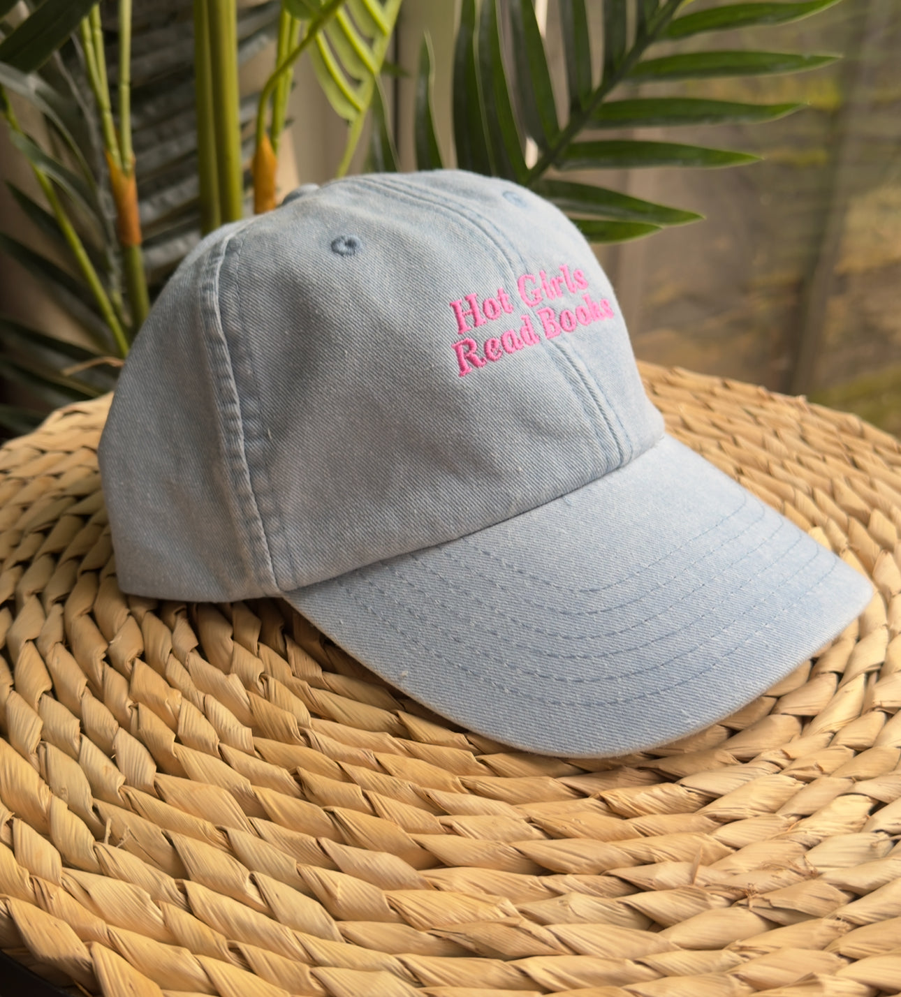 Hot Girls Read Books Embroidered Cap