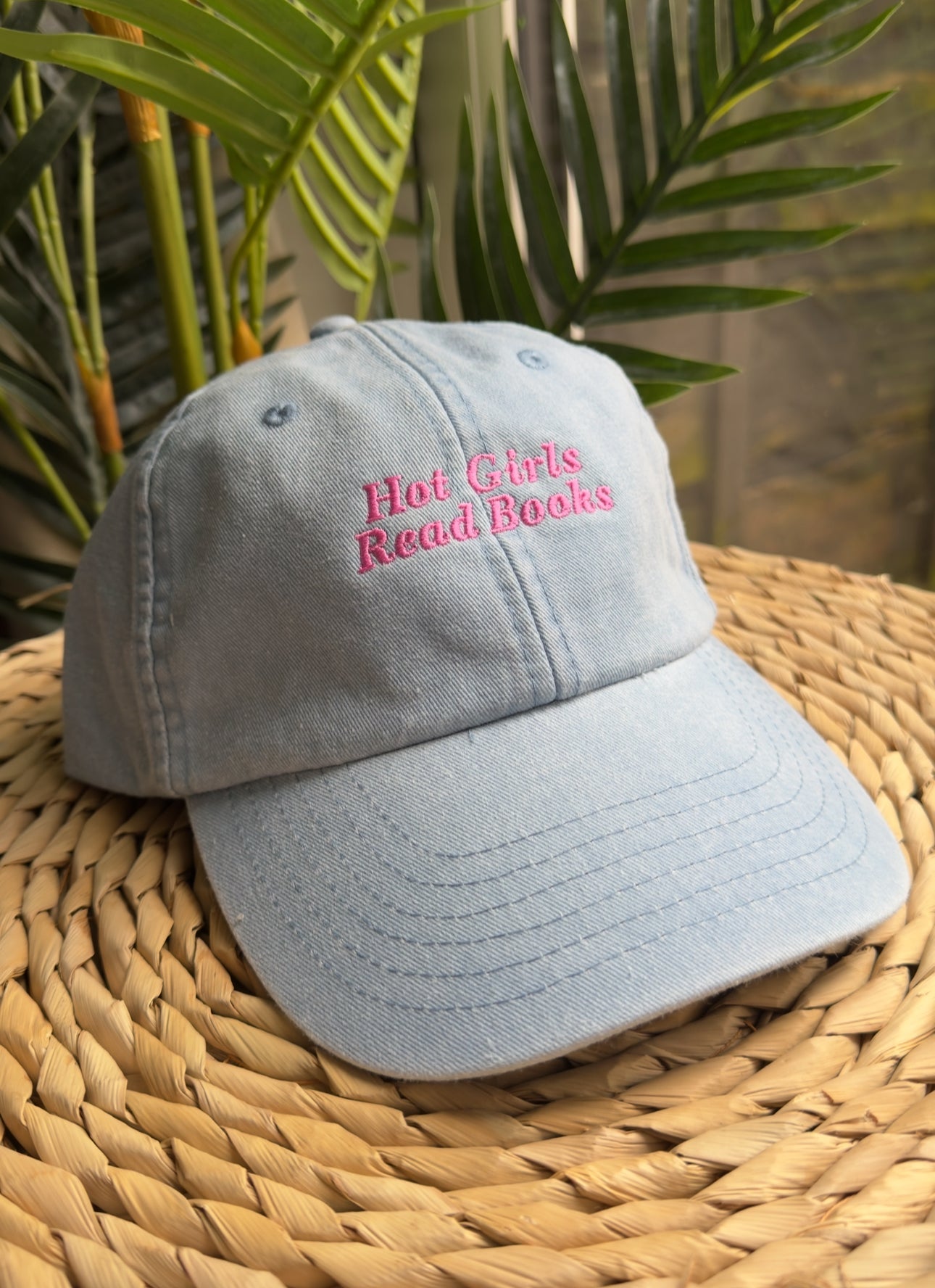 Hot Girls Read Books Embroidered Cap